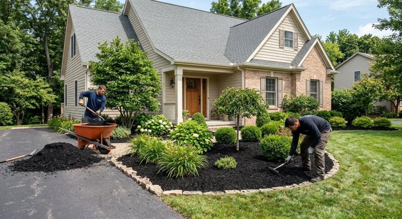 Black Mulch Installation in Ventura County, CA