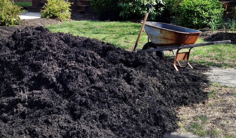 Black Mulch Installation in Ventura County, CA