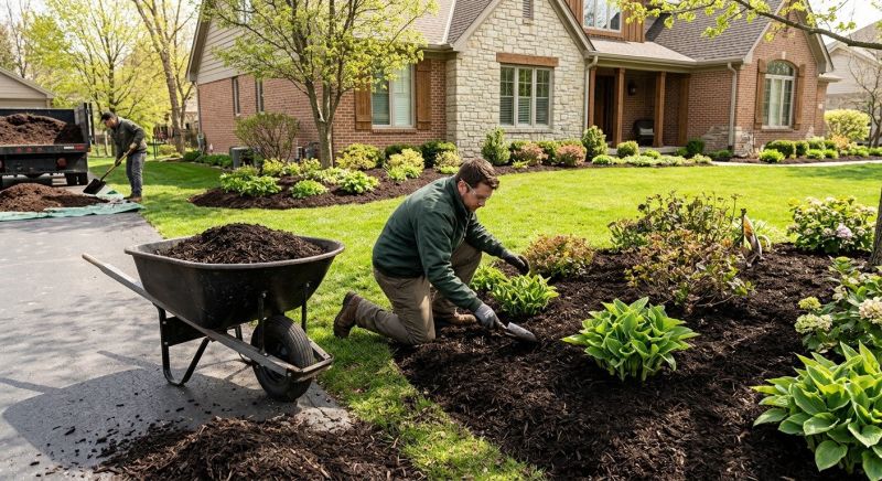 Brown Mulch Installation in Ventura County, CA