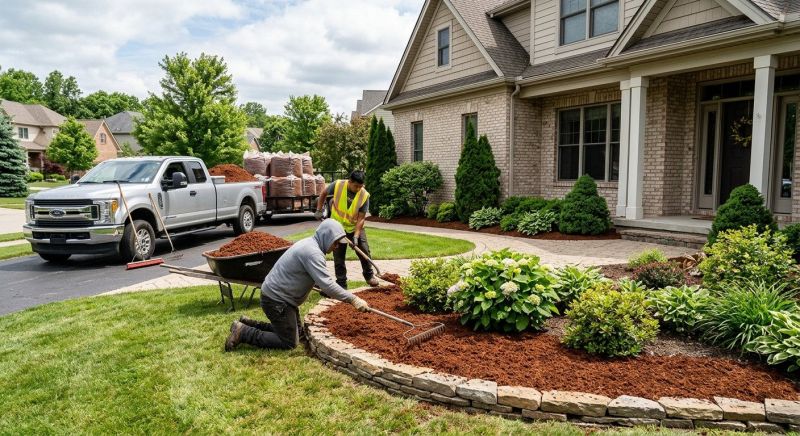 Cedar Mulch Installation in Honolulu, HI