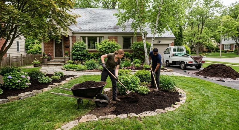 Garden Mulch Installation in Ventura County, CA