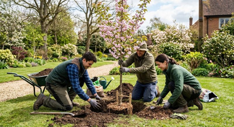 Japanese Cherry Tree Planting in Honolulu, HI