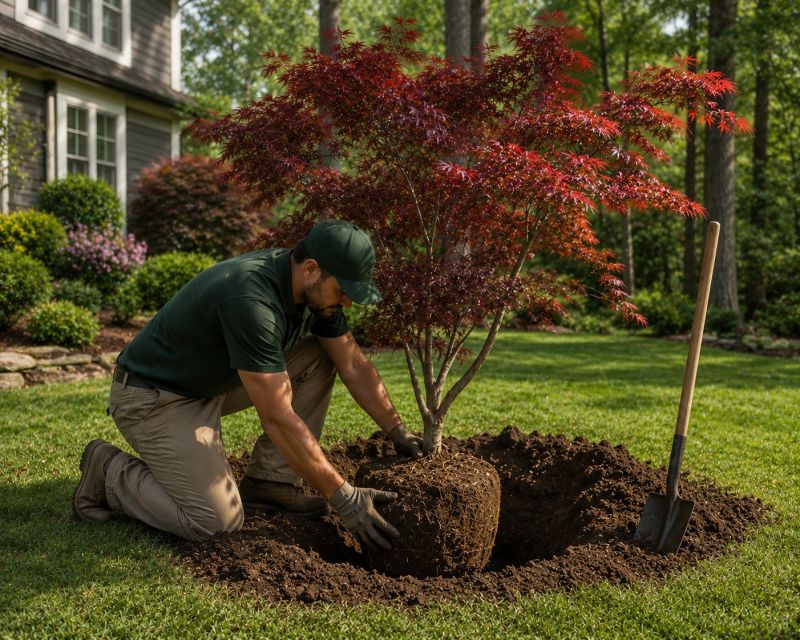 Japanese Maple Planting in Honolulu, HI