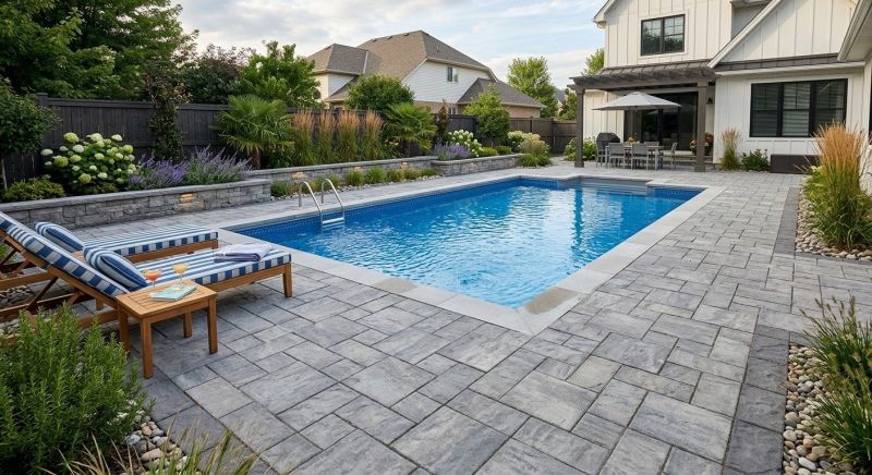 Poolside Hardscaping in Norwalk, CT