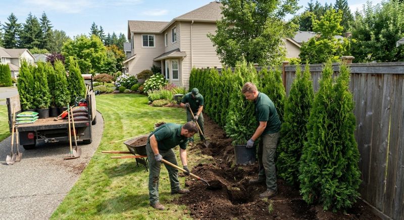 Privacy Hedge Planting in Ventura County, CA