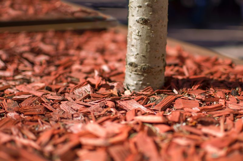 Red Mulch Installation in Ventura County, CA