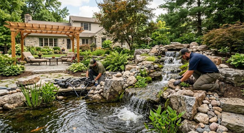 Rock Waterfall Installation in Honolulu, HI