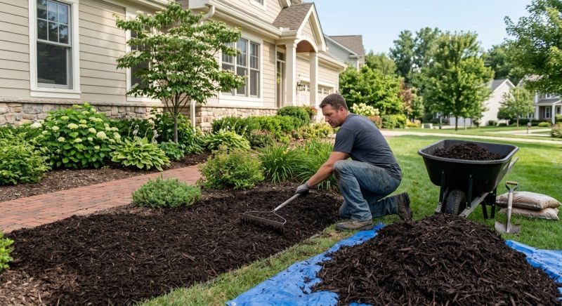 Shredded Mulch Installation in Ventura County, CA